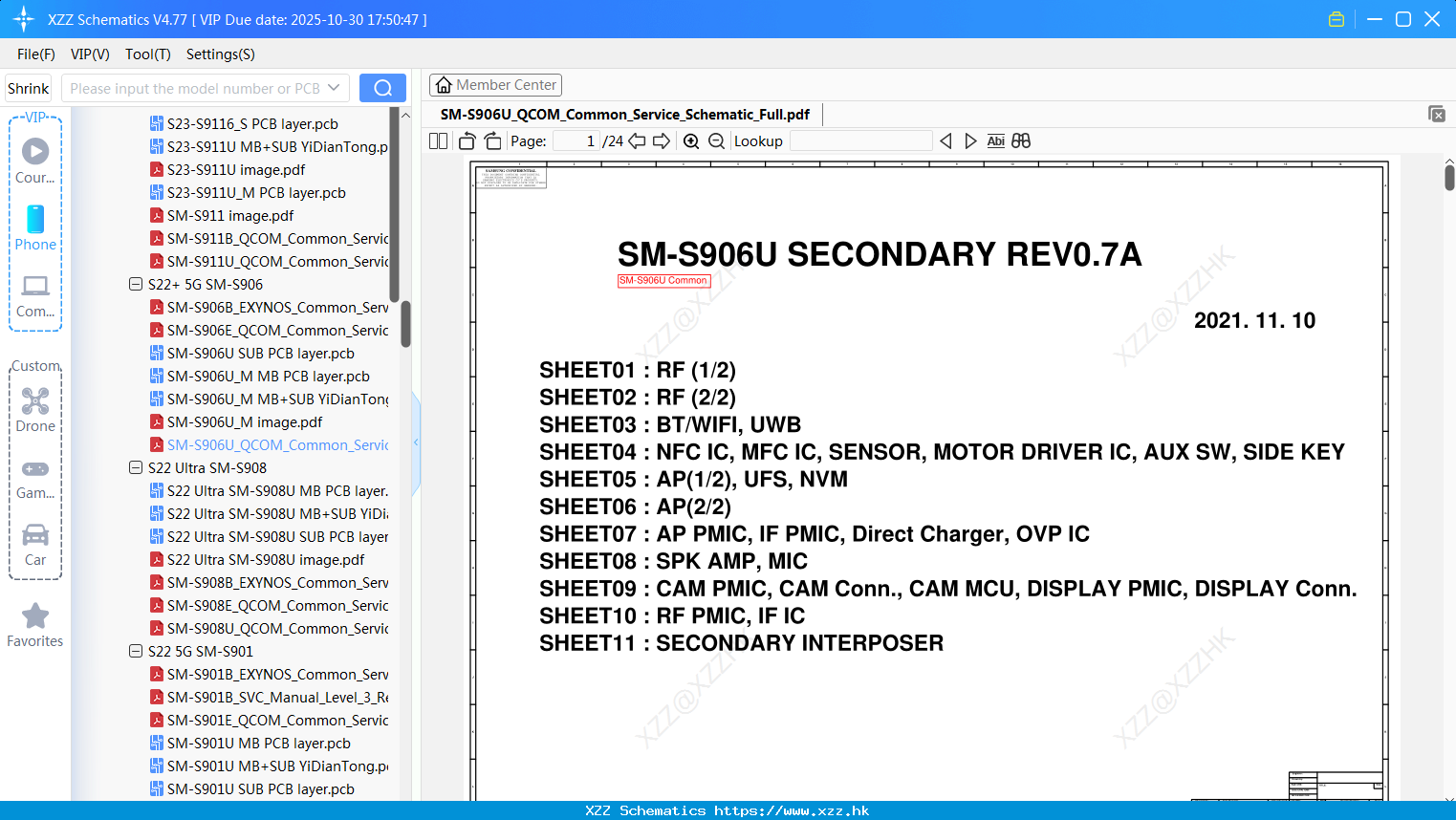 Samsung SM-S906U_QCOM_Common_Service_Schematic_Full